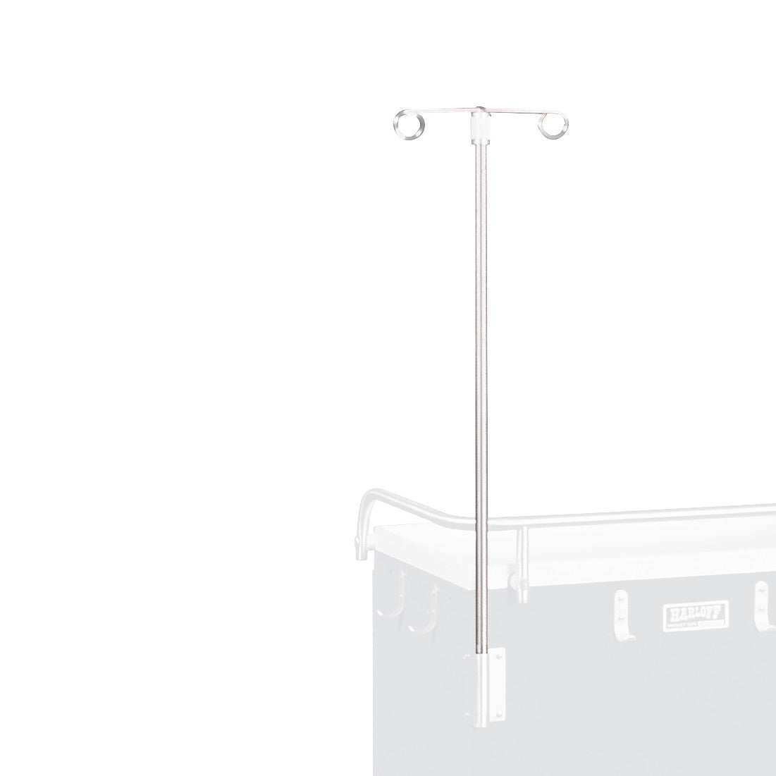 Harloff Classic Line Emergency Package for Upgrading Existing Cart, Consists of IV Pole, Drop Shelf, (4) Utility Hooks,