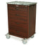 Skirt Option for Wood Vinyl 4 Wide Carts. Cherry Mahogany Finish. Skirting Covers 4" Ball-Bearing Wheels and Upgrades P