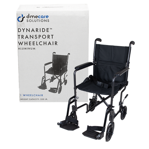DynaRide Transport Wheelchair Aluminum 17"