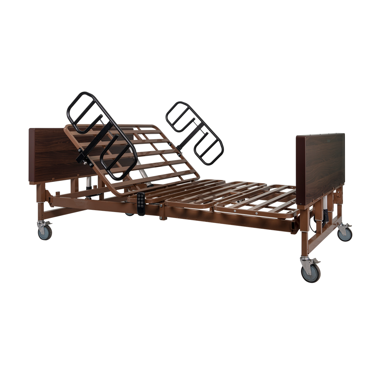 Dynarex Bariatric HD Homecare Bed w/ Half Rail and Foam
