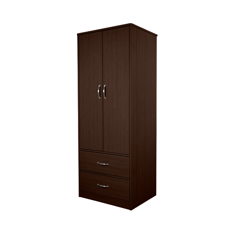 Two Door Two Drawer Wardrobe Mahogany