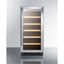15" wide ADA compliant wine cellar for built-in or freestanding use, with digital controls, front lock, LED lighting, an