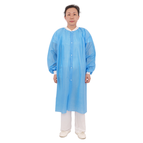 Lab Coat w/out Pockets, Medium, Blue