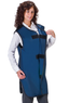 FRONT CLOSING SPECIAL PROCEDURE APRON - .25 mm Lead Free 24X38 Antimicrobial Blue - Large