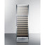 2-zone 160 bottle wine cellar with glass door, digital thermostat, and stainless steel wrapped cabinet