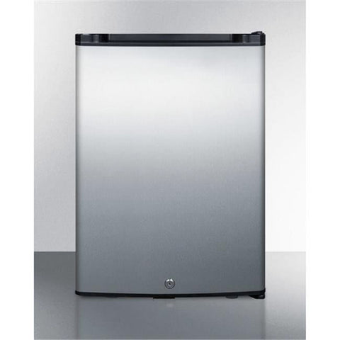 Accucold Compact minibar with stainless steel door and black cabinet (Model MB26SS)