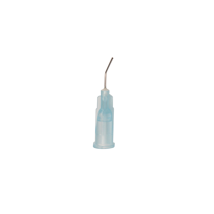Pre-Bent Flow Tips 25G Etch Blue