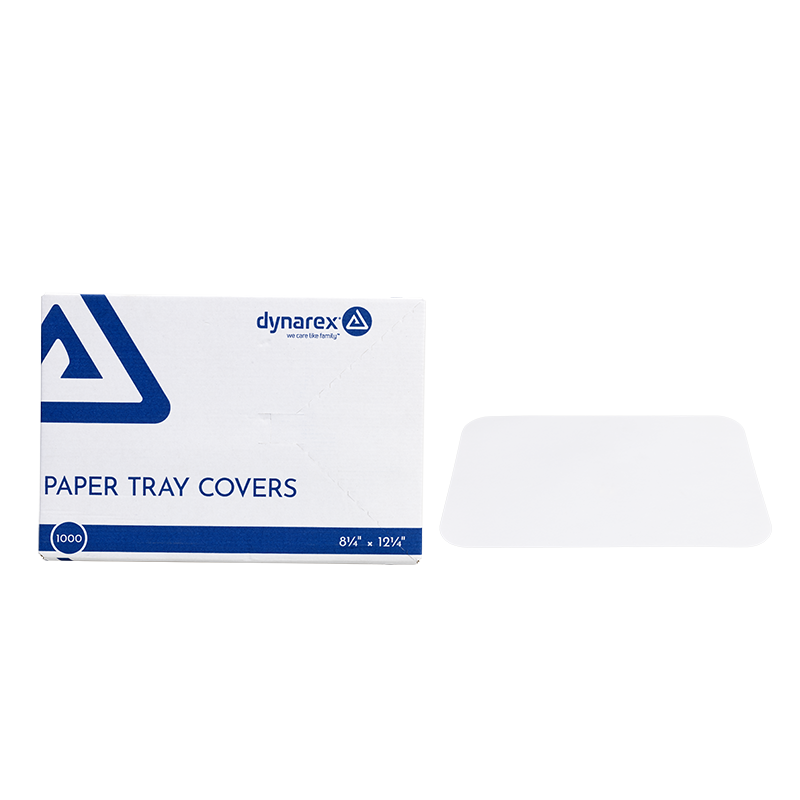 Dynarex Paper Tray Covers 8.25" x 12.25", White