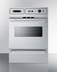 24" wide gas wall oven in stainless steel