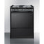 24" wide electric coil top range in black