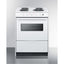 20" wide electric coil top range in white with oven window