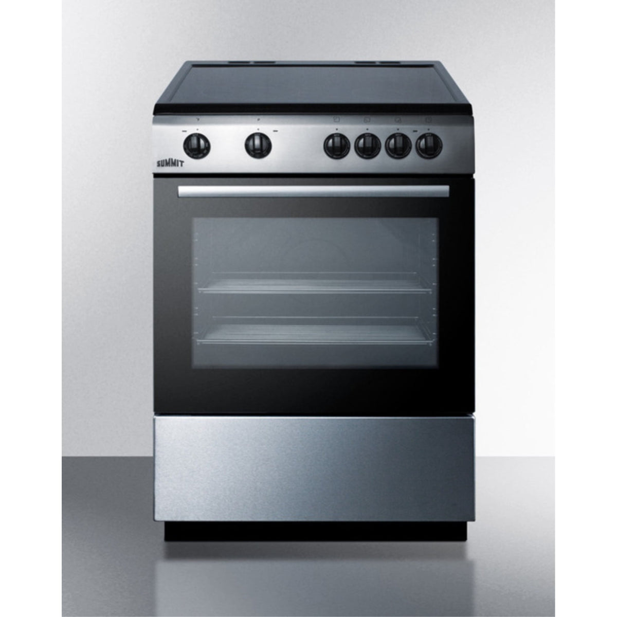 Accucold 24" Wide Smooth-top Electric Range in Stainless Steel
