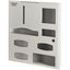 Semi-Recessed PPE Organizer Tpl Glv w/Storage Qrtz Bge Steel