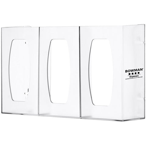 Glove Box Dispenser Triple Divided Inj Mld Frosted Polycarb