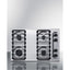 30" wide gas cooktop with four sealed burners, chrome surface, and cast iron grates; made in the USA