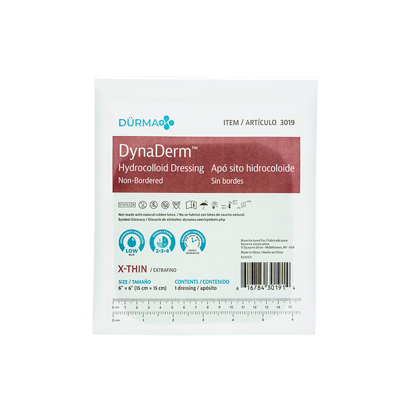 DynaDerm - Hydrocolloid Dressing - Extra Thin 6" x 6"