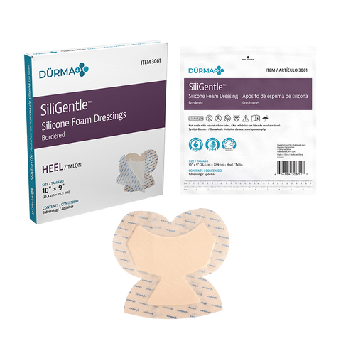 Dynarex SiliGentle - Silicone Bordered Foam Dressing Heel