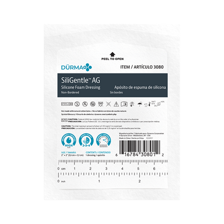 SiliGentle AG Silver Silicone Foam Dressing