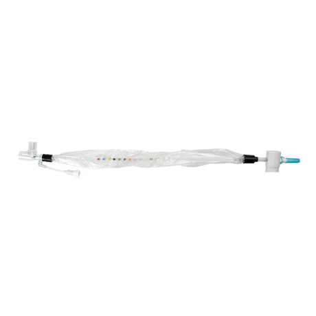 Closed Suction Catheter Endotracheal, Elbow, 10 Fr, Color coded depth bands