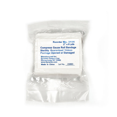 Dynarex Compress Gauze Roll Bandage 2" x 6 yd