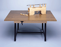 Bailey Manual Economy Hi-Low Work Table, 48" x 60" Laminated Woodgrain Top - Model 3405