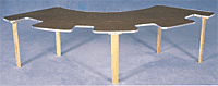 Bailey Kidney Table, Child 4 Place - Model 354