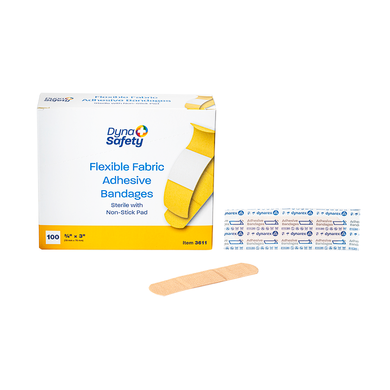Dynarex Flexible Fabric Adhesive Bandages - Sterile