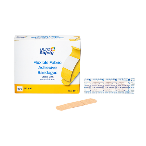 Dynarex Flexible Fabric Adhesive Bandages - Sterile