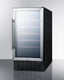 18" wide wine cellar for built-in or freestanding use, with digital controls, lock, and LED lighting