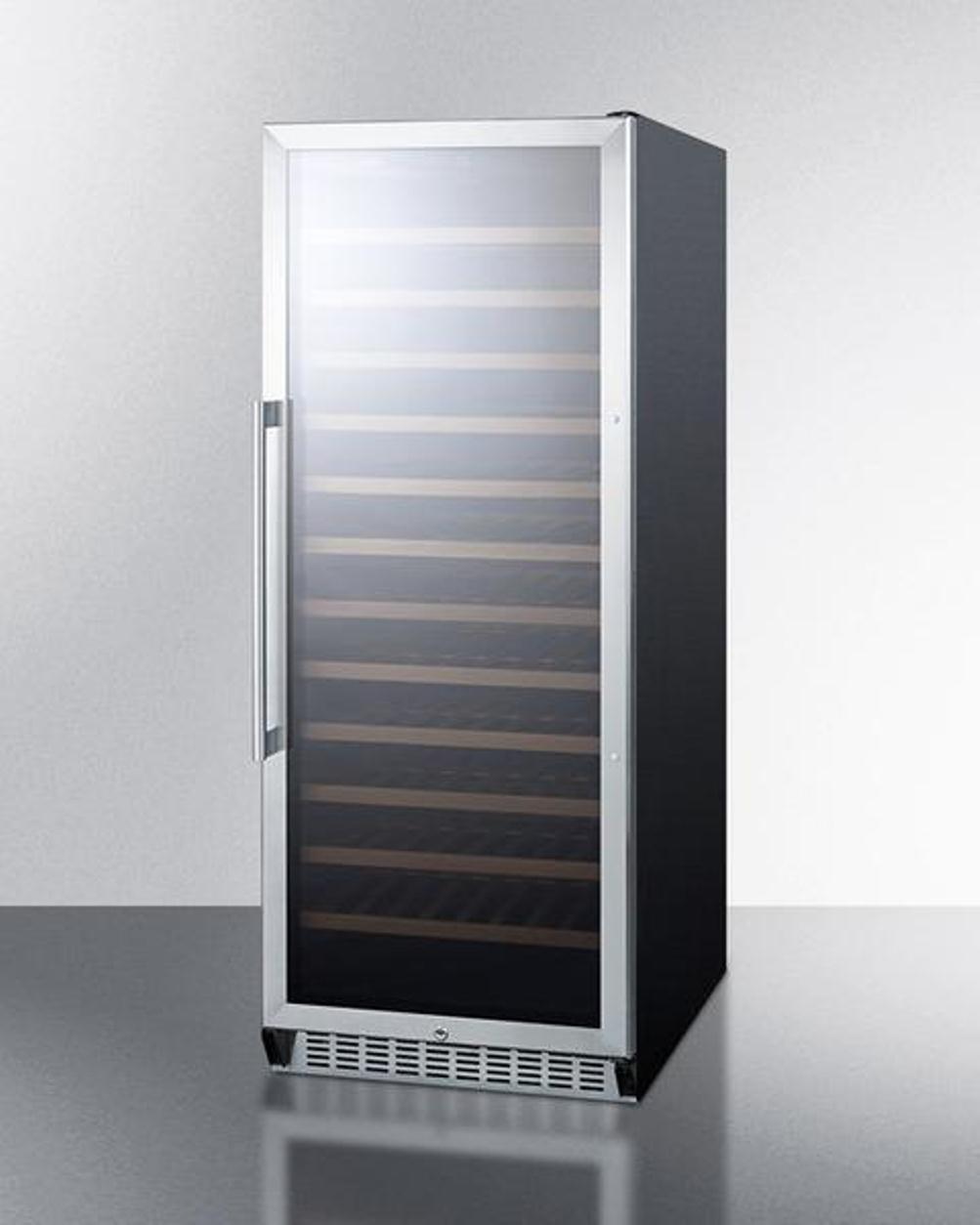 Accucold 102 Bottle Single-zone Wine Cellar with Glass Door, Digital Thermostat, and Black Cabinet (Model SWC1102)