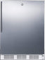 ADA compliant commercial outdoor refrigerator in complete stainless steel, designed for built-in or freestanding use