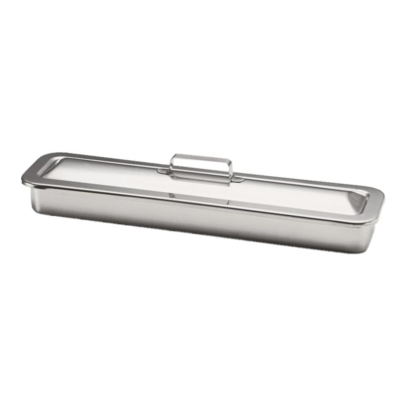 Stainless Steel Instrument Tray strap handle 17" x 4" x 1-1/8"