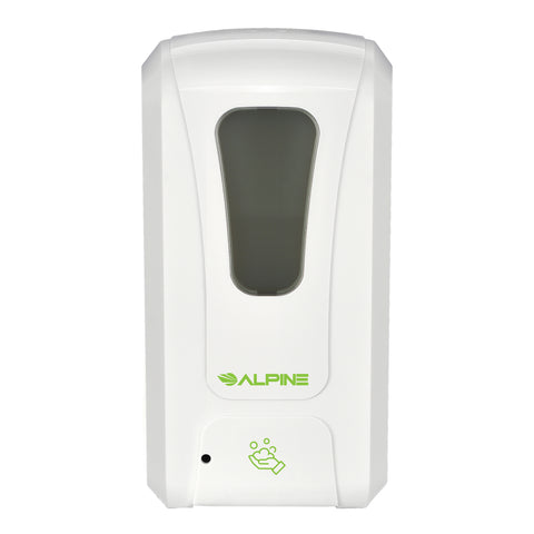 Alpine Automatic Hands-Free Foam Hand Sanitizer/Soap Dispenser, 1200 mL, White