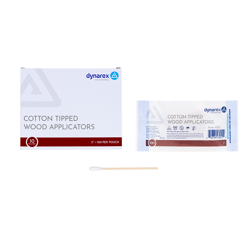 Cotton Tipped Wood Applicators - Non-Sterile 3"