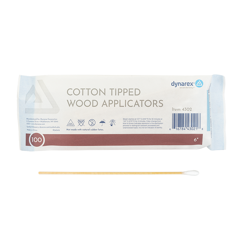 Cotton Tipped Wood Applicators - Non-Sterile 6"