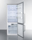 Frost-free ENERGY STAR certified bottom freezer refrigerator with icemaker in stainless steel