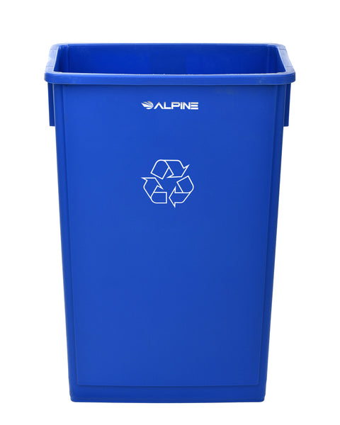 Alpine Industries 23 Gallon Blue Slim Recycle Bin