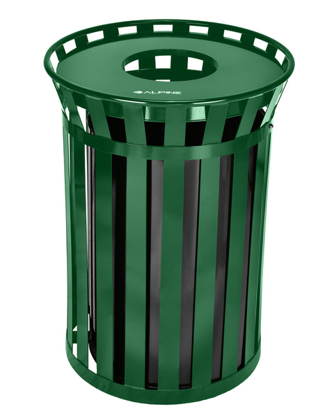 Outdoor Metal Waste Receptacle, 38 Gallon