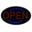 Alpine Industries LED Open/Closed Sign, Oval 23" x 14"