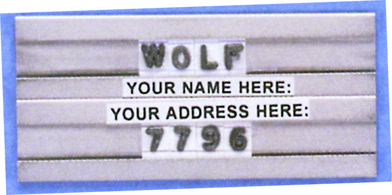 Wolf X-Ray Markers: X-Ray Film - Legal Marker Set Personalized