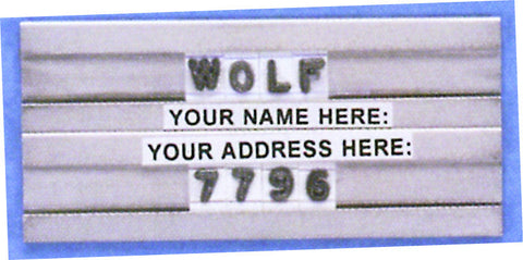 Wolf X-Ray Marker: X-Ray Film - Legal Marker Set