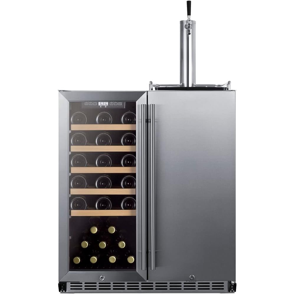 Accucold 30" Wide indoor/outdoor Undercounter Combination Beverage Fridge and Kegerator