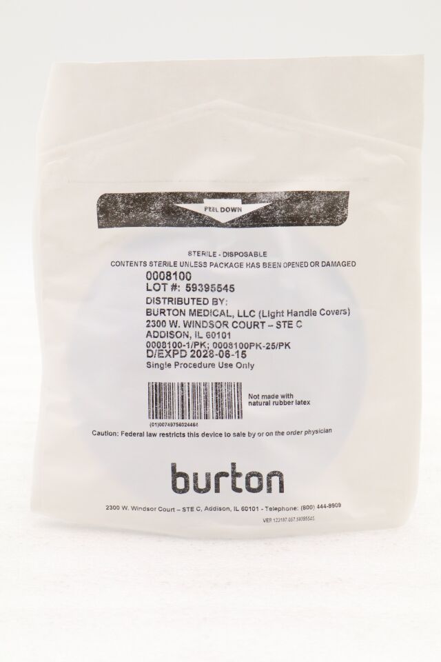 Burton Light Handle Covers, Sterile, 25/box