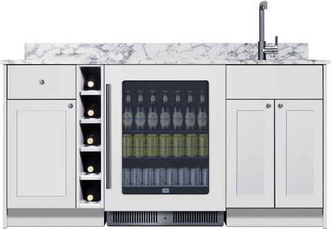 Accucold 69" wide Turnkey Oasis Wet Bar (Model OASISMN33)