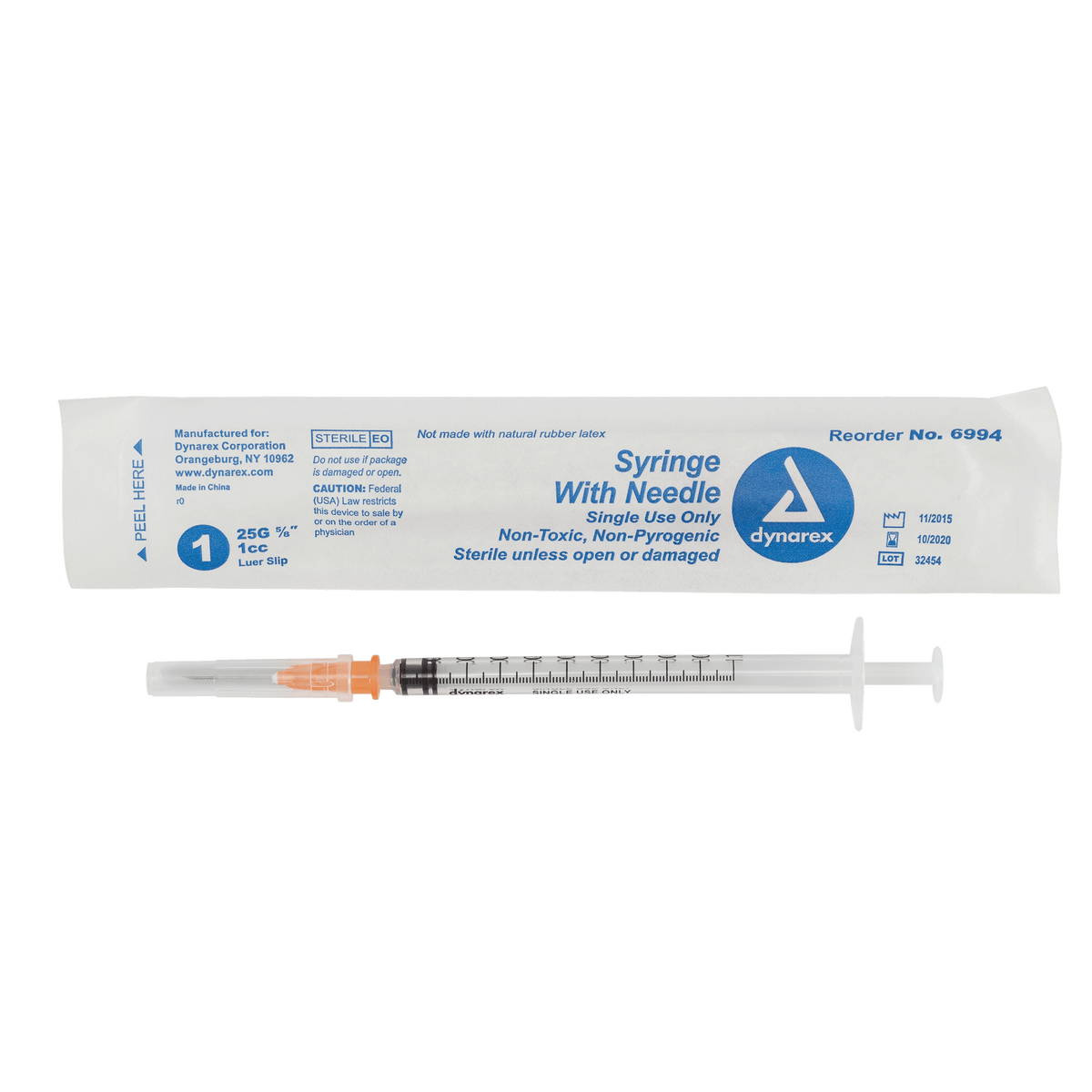 Syringe - Non-Safety with Needle - Luer slip (Case)