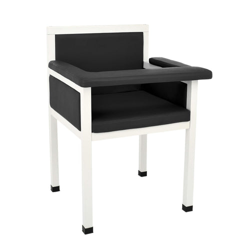 Black Luxe Upholstered Phlebotomy Blood Drawing Chair