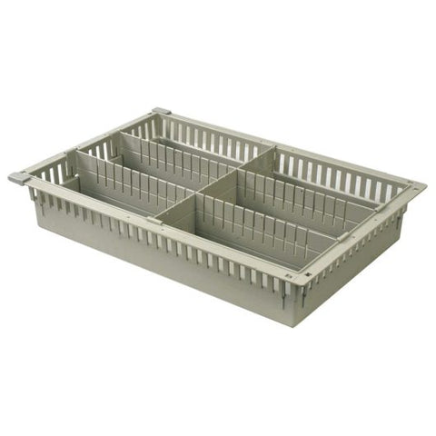 Harloff 4″ Tray for MedStor Max Cabinets, One Short and Two Long Dividers, 81031-6