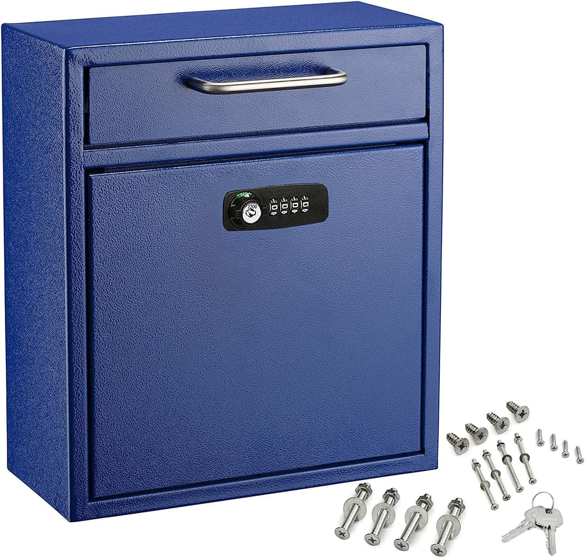 Medium Wall Mountable Mailbox with Key and Combination lock
