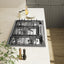 5-burner gas cooktop made in Italy in stainless steel finish with sealed burners, cast iron grates, wok stand, and stain