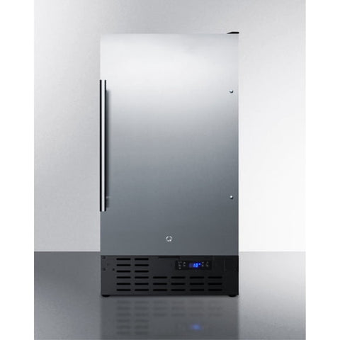 Accucold 18" Wide Frost-free Freezer in Black for Built-in or Freestanding Use, with Lock and Digital Thermostat (Model
